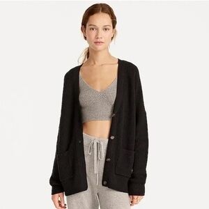 J. Crew V Neck Cotton /Cashmere Cardigan